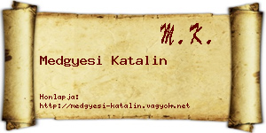 Medgyesi Katalin névjegykártya