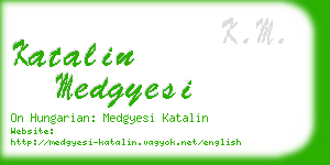 katalin medgyesi business card